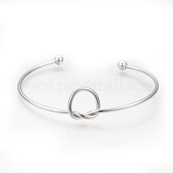 Tarnish Resistant 201 Stainless Steel Cuff Bangles Making&nbsp;STAS-S073-16