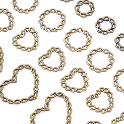 80Pcs 4 Style Zinc Alloy Twist Linking Rings&nbsp;FIND-AR0001-47