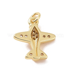 Brass Micro Pave Cubic Zirconia Charms&nbsp;KK-C012-42G