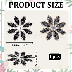 8Pcs Hotfix Rhinestone (Hot Melt Adhesive On The Back)&nbsp;DIY-FG0005-39A