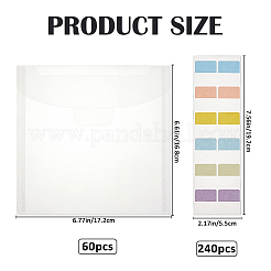 60Pcs Transparent Plastic File Pockets&nbsp;AJEW-FH0008-76