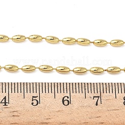 2.5MM Brass Rice Ball Chain Necklaces&nbsp;NJEW-P339-04G
