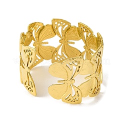 Ion Plating(IP) Butterfly 304 Stainless Steel Bangles for Women&nbsp;BJEW-B104-04G
