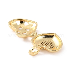 Brass Micro Pave Cubic Zirconia Pendants&nbsp;X-ZIRC-Z018-06G