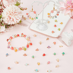 60Pcs Dyed Synthetic Coral Flower Charms&nbsp;PALLOY-BM00009