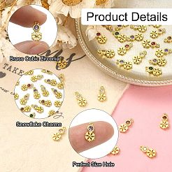 30Pcs Brass Micro Pave Cubic Zirconia Pendants&nbsp;ZIRC-CJ0001-18