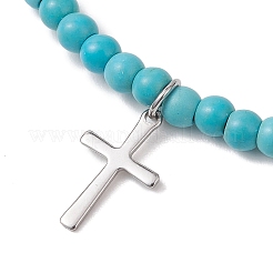 2Pcs 201 Stainless Steel Charm Bracelets&nbsp;BJEW-JB13274