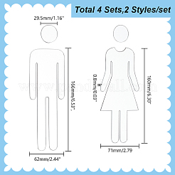 Acrylic TOILET Sign Stickers&nbsp;DIY-WH0569-66B-01