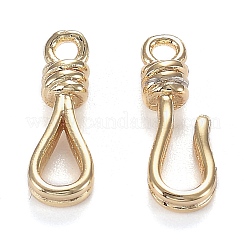Brass Hook and Eye Clasps&nbsp;KK-F120-016G
