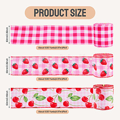 3 Rolls 3 Styles Polyester Ribbon&nbsp;OCOR-TA0003-52
