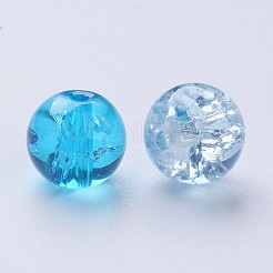 Baking Paint Crackle Glass Beads&nbsp;DGLA-X0006-8mm-11