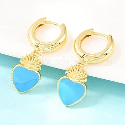 Valentine's Day Brass Hoop Earrings&nbsp;EJEW-Z164-11G