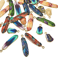 30Pcs 10 Styles Rack Plating Alloy Pendants&nbsp;FIND-TA0009-68