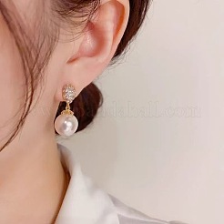 Alloy Rhinestone Teardrop Stud Earrings&nbsp;WG02693-01