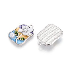 Rack Plating Alloy Enamel Pendants&nbsp;ENAM-N065-06P