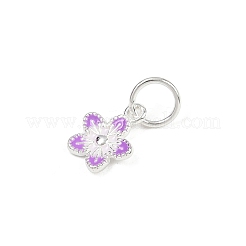925 Sterling Silver Enamel Flower Charms&nbsp;LS-STER-K183-11S-01