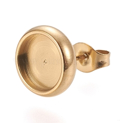 Ion Plating(IP) 304 Stainless Steel Stud Earring Settings&nbsp;STAS-K202-05C-G