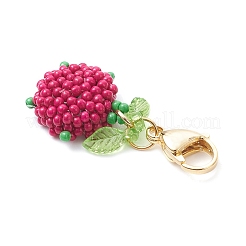 Pitaya Glass Seed Beaded Pendant Decorations&nbsp;HJEW-MZ00372