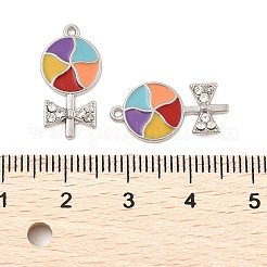 Rack Plating Alloy Enamel Pendants&nbsp;PALLOY-R451-06P