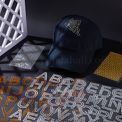 5 Sheets 5 Styles Clear Acrylic Rhinestone Letter Stickers&nbsp;STIC-PH0031-54