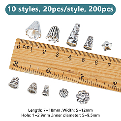 200Pcs 10 Styles Tibetan Style Alloy Bead Cone&nbsp;FIND-FH0017-49