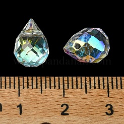114Pcs Transparent Electroplate Glass Beads&nbsp;GLAA-K064-09E