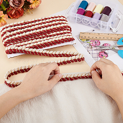 Two Tone Polycotton Braided Rioon&nbsp;OCOR-WH0097-56B