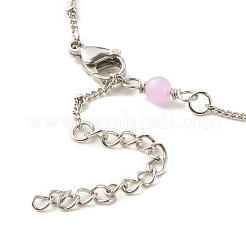 Natural Dyed White Jade & Malaysia Jade Anklets for Women&nbsp;AJEW-AN00476