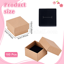 100Pcs Cardboard Jewelry Boxes&nbsp;CBOX-NB0001-34