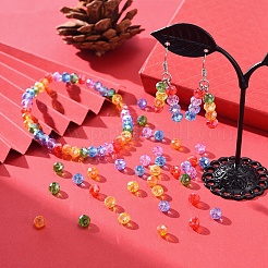 350Pcs 7 Style Baking Paint & Electroplate Glass Beads&nbsp;EGLA-YW0001-18