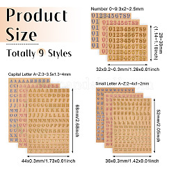 9 Styles Alloy Metal Stickers&nbsp;DIY-TA0010-36