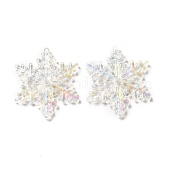 Christmas UV Plated Transparent Acrylic Connector Charms&nbsp;TACR-P003-01A