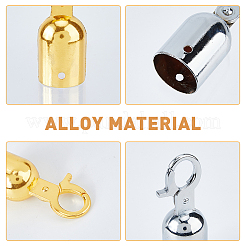 4Pcs 2 Colors Zinc Alloy Cord Ends&nbsp;FIND-FH0008-76