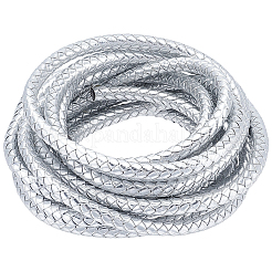5M Braided Round PU Leather Jewelry Cord&nbsp;OCOR-GF0005-92A
