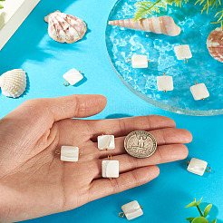 10Pcs Natural Shell Square Pendants&nbsp;STAS-TA0006-27