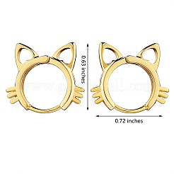 Women Cat Brass Leverback Earrings&nbsp;JE965B