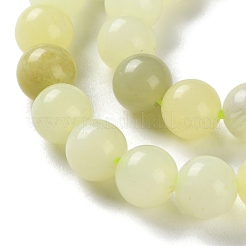 Natural New Jade Round Beads Strands&nbsp;G-O039-16-6mm-01