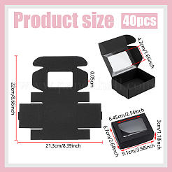 Foldable Creative Kraft Paper Mailer Boxes with Visible Window&nbsp;CON-WH0113-08A-01