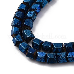 Electroplated Natural Lava Rock Beads Strands&nbsp;G-A256-D01-01C
