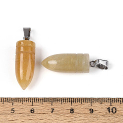 Natural Topaz Jade Pendants&nbsp;G-N349-16P-06