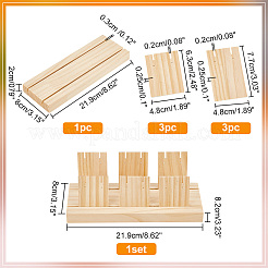 1 Set 2-Slot Wooden Earring Display Card Stands&nbsp;EDIS-DR0001-07B