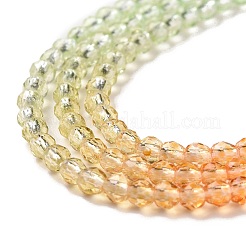 Transparent Gradient Color Glass Beads Strands&nbsp;GLAA-G101-2mm-05