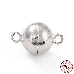 Anti-Tarnish Rhodium Plated 925 Sterling Silver Magnetic Clasps&nbsp;STER-A001-02A-P
