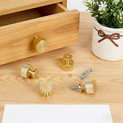 Round Aluminum Alloy Cabinet Knob with Mounting Screw&nbsp;FIND-WH0051-260G
