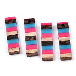 Opaque Resin & Walnut Wood Pendants&nbsp;RESI-TAC0017-47-C01