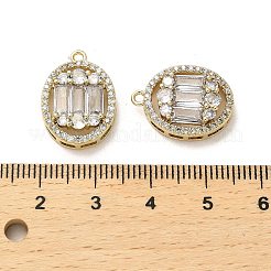 Brass Micro Pave Cubic Zirconia Pendants&nbsp;KK-K355-33G