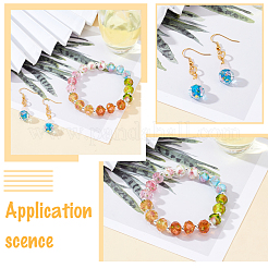 32Pcs 8 Colors Handmade Gold Sand Lampwork Rondelle Beads Strands&nbsp;LAMP-OC0001-44