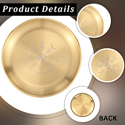 Stainless Steel Candlestick Tray&nbsp;AJEW-WH20019-90B