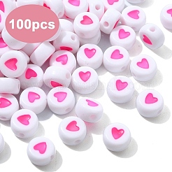 100Pcs Opaque Acrylic Beads&nbsp;MACR-YW0003-79B