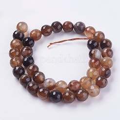 Natural Striped Agate/Banded Agate Beads Strands&nbsp;G-G581-10mm-11